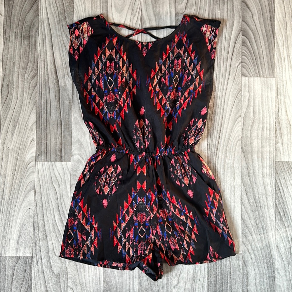 Aztec Romper (Black)